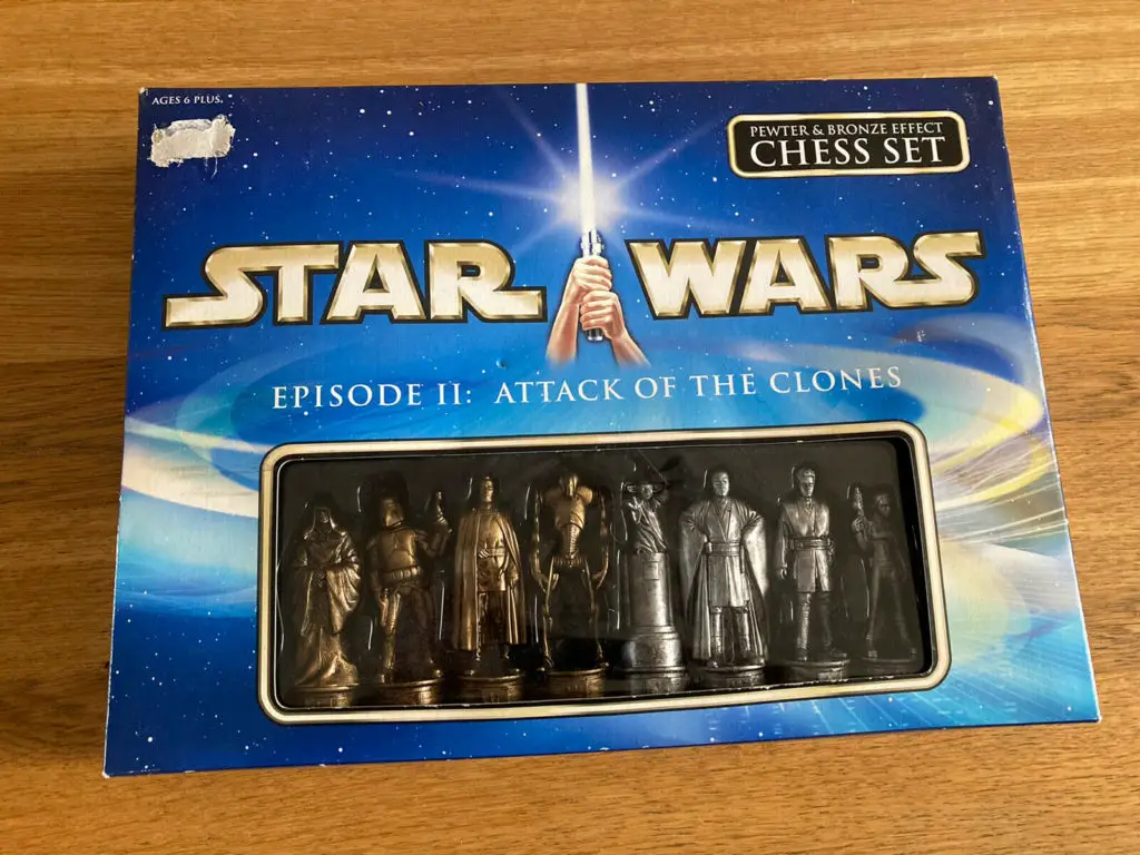 Picture of Star Wars Episode II Attack of the Clones Chess Set on a table