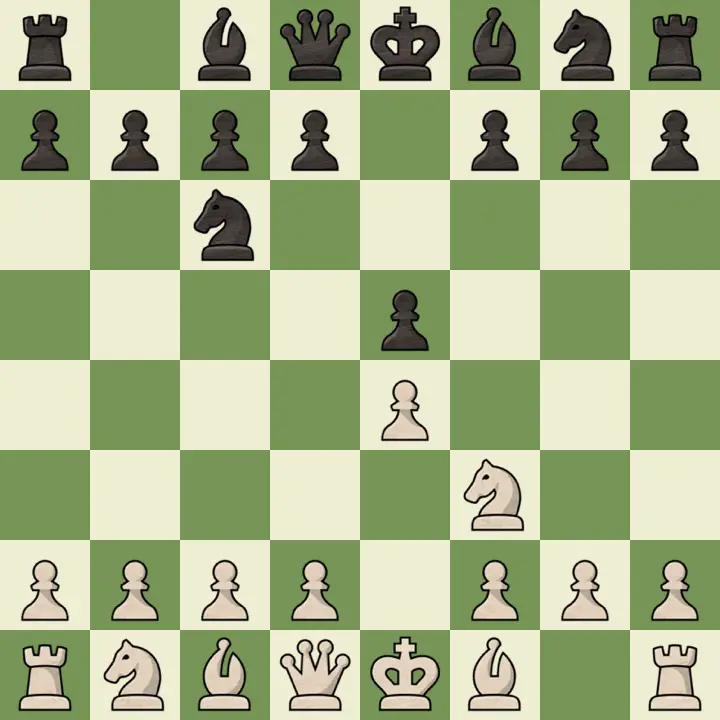 This is the chess board after the four best possible first moves in a game of chess, a position that is just one of over 300,000 possible outcomes of the first four moves. 