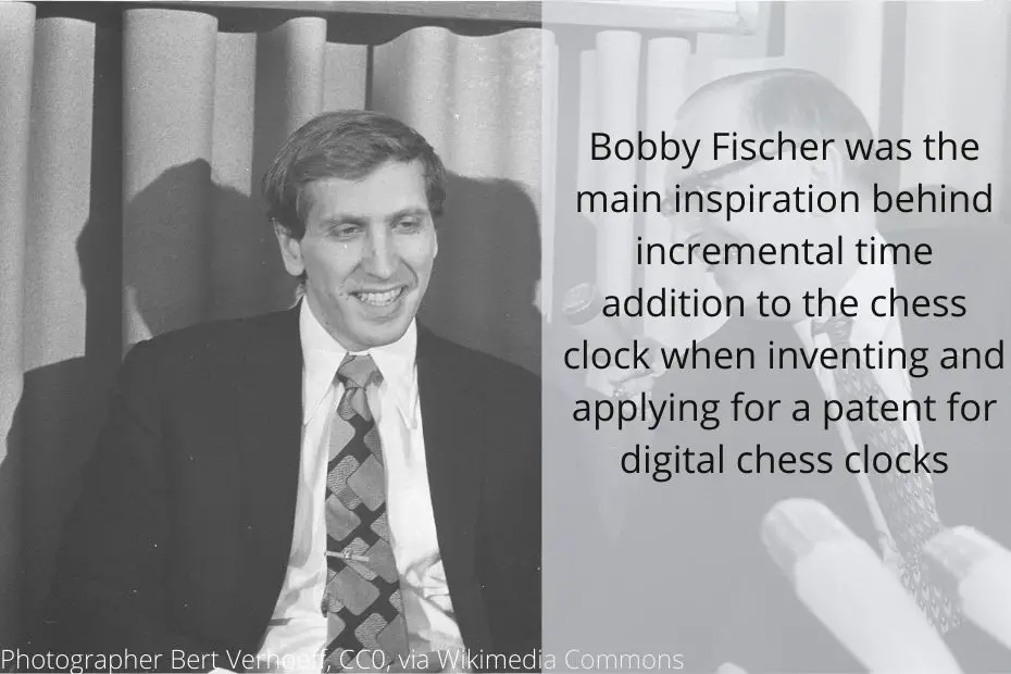 Picture of Bobby FIscher who invented incremental time control in chess
